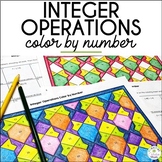 Integer Operations Math Color by Number