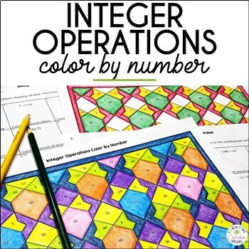 Preview of Integer Operations Math Color by Number