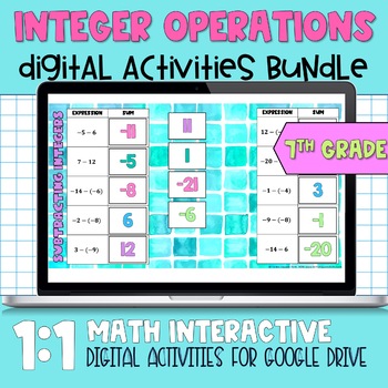 Preview of Integer Operations Digital Activities and Notes