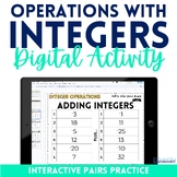 Integer Operations Digital Cooperative Learning Math Review Game