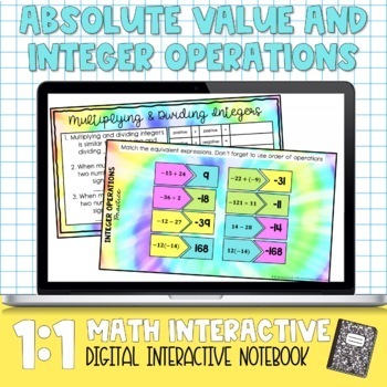 Preview of Integer Operations Digital Interactive Notebook