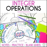 Integer Operations Doodle Math Wheel Guided Notes and Practice
