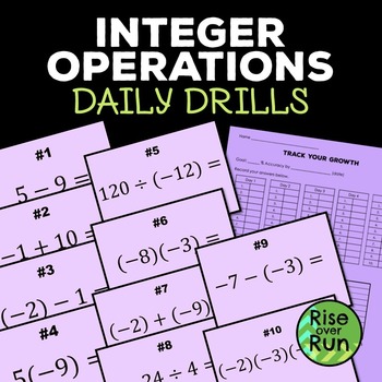 Preview of Integer Operations Timed Drills, Power Point