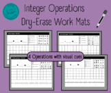 Integer Operations Dry-Erase Work Mats (+, -, x, ÷)
