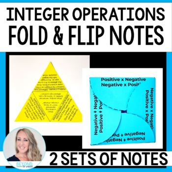 Preview of Integer Operations Foldable Style Math Notes