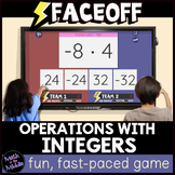 Integer Operations Game - Digital Math Review Game - Faceoff