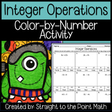 Integer Operations | Halloween | Color By Number Activity 