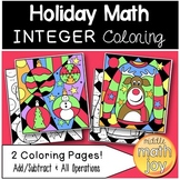 Integer Operations Holiday Coloring Activity