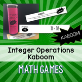 Integer Operations Kaboom - Math Centers Game