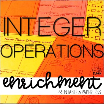 Preview of Integer Operations Logic Puzzles & Challenges - Math Enrichment Activities