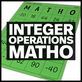 Integer Operations MATHO - Middle School Math Bingo Game