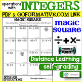 Integer Operations Magic Square Distance Learning Practice