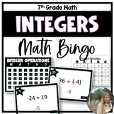 Integer Operations - Math Bingo Game