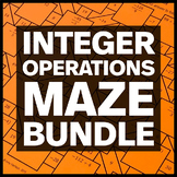 Integer Operations - Middle School Math Maze BUNDLE