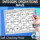 Integer Operations Maze TEKS 6.3c 6.3d CCSS 6.NS.2 - Math 
