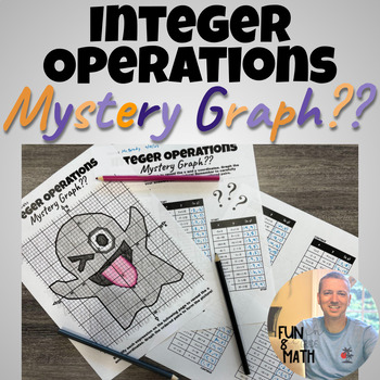Preview of Integer Operations Practice Halloween Graphing Activity with Coordinate Picture
