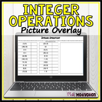Preview of Integer Operations Pumpkin Digital Overlay