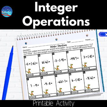 Preview of Integer Operations Puzzle Activity
