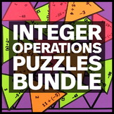 Integer Operations Puzzle BUNDLE - Fun Math Activity