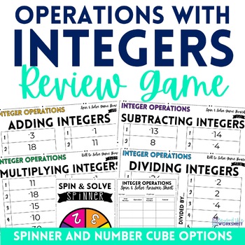 Preview of Integer Operations Cooperative Learning Math Review Game