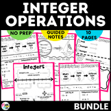 Integer Operations Sketch Notes & Practice **BUNDLE**