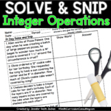 Integer Operations Solve and Snip® Interactive Word Problems