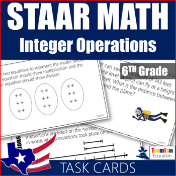 Preview of Integer Operations Task Cards 6th Grade