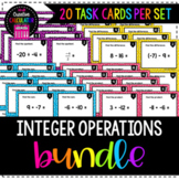 Integer Operations Task Cards BUNDLE + Google Slides™ version
