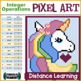 Integer Operations Unicorn PIXEL ART Distance Learning Goo