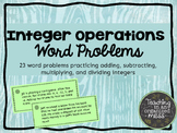 Integer Operations Word Problems
