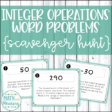 Integer Word Problems Scavenger Hunt Activity - All Operations