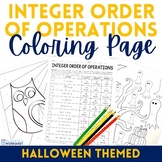 Order of Operations with Integers Coloring Worksheet