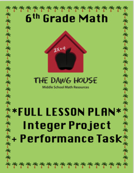 Preview of Integer Project 6th Grade + Distance Learning