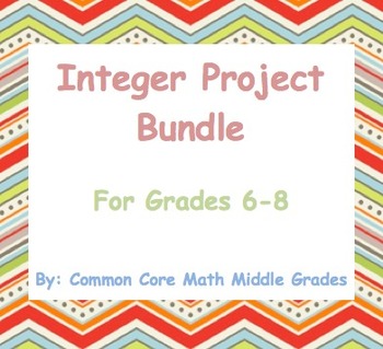 Integer Project Bundle by Common Core Math Middle Grades | TpT