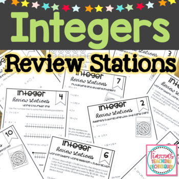 Preview of Integer Review Stations
