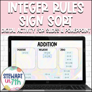 Preview of Integer Rules Sign Sort Digital Activity