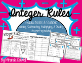 Integer Rules Stations (Add/Subtract/Multiply/Divide/Word 