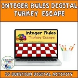 Integer Rules Thanksgiving Turkey Escape Digital Escape Room