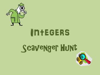 Preview of Integer Scavenger Hunt