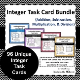 Integer Task Card Bundle {Addition,Subtraction,Multiplicat