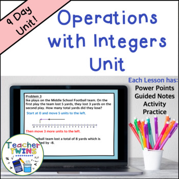 Preview of Integer Operations - Add, Subtract, Multiply and Divide Integers Unit