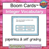 Integer Vocabulary Digital Interactive Boom Cards Distance