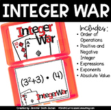 Integer War- Order of Operations Positive and Negative Mat