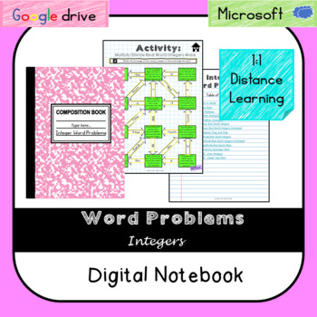 Preview of Integer Word Problems (SOL 6.6b) Digital Notebook -DistanceLearning-Videos