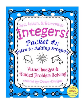 Preview of Integer Worksheet: Intro to Adding Integers