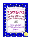 Integer Worksheet: Tables with Steps - Add, Subtract, Mult