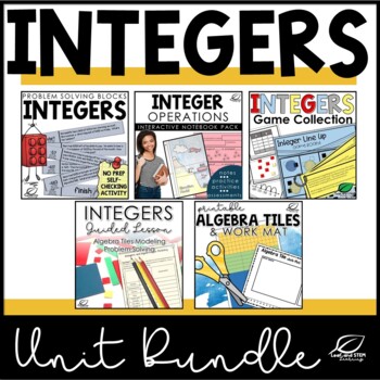 Preview of Integers Unit  - Adding Subtracting Multiplying & Dividing Integers