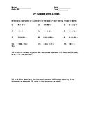 Integer and Fraction Operations Test (Drill and Word Problems)