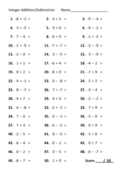 Integers by Aric Thomas | TPT