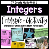 Integers - 7th Grade Foldables and Activities
